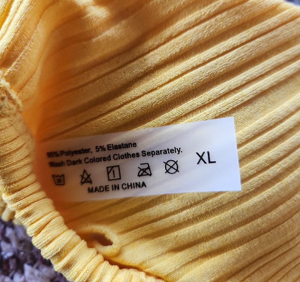 Yellow Ribbed Bikini Set - Picture 2 of 3